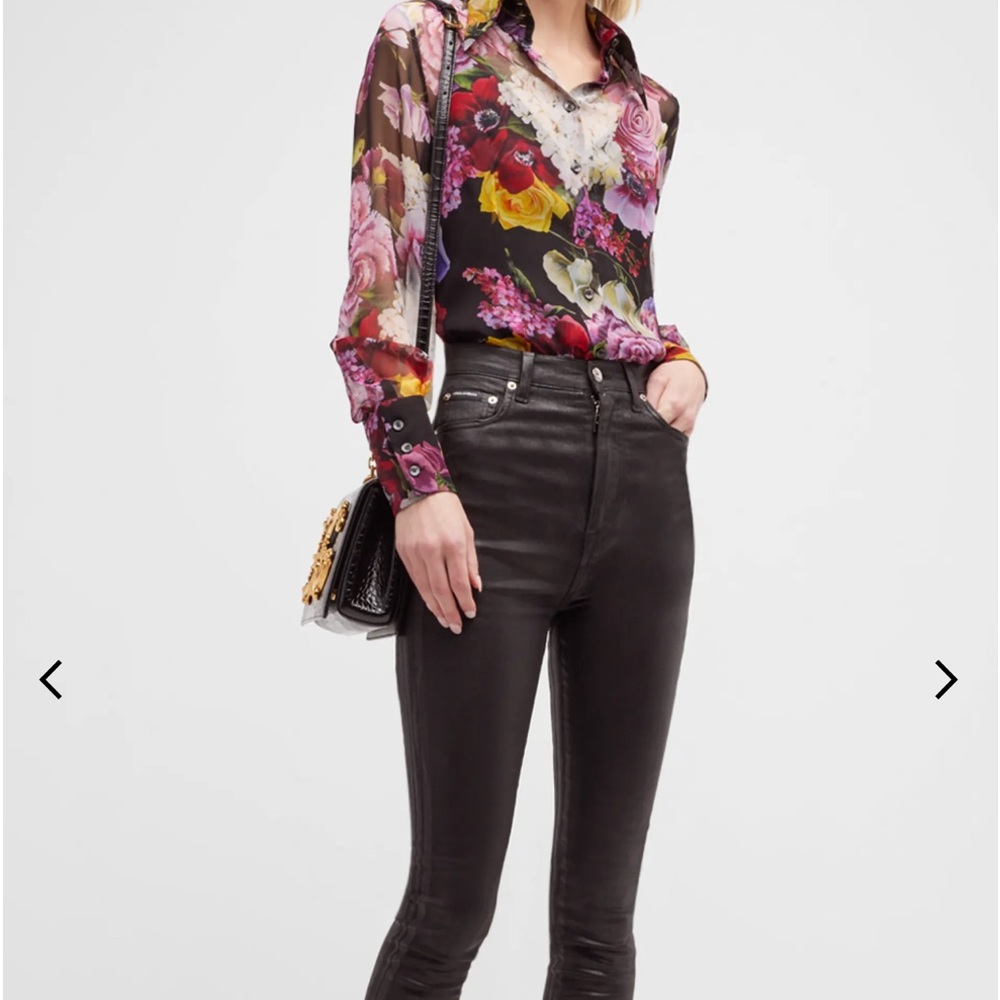 Dolce black coated jeans
